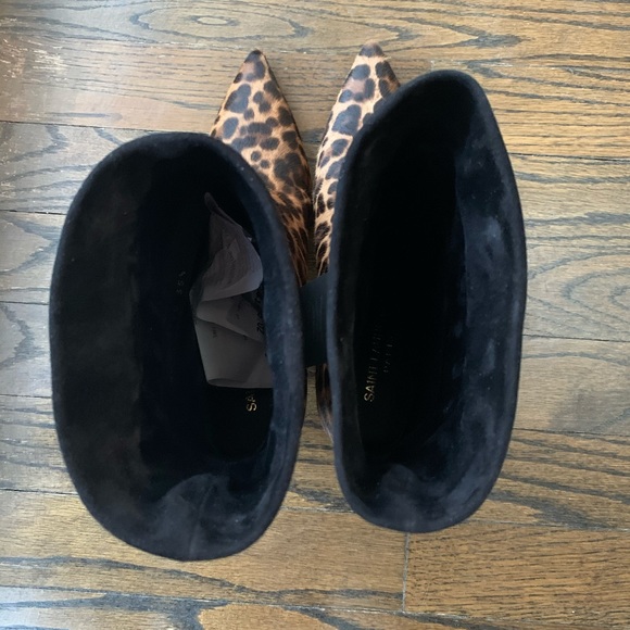 New Saint Laurent Charlotte Calf Hair Ankle Boot - Picture 10 of 16